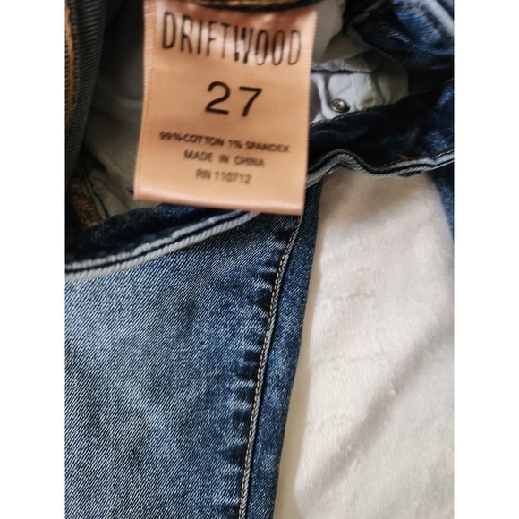 Driftwood Gizelle Womens Jeans sz 27 factory distressing skinny classic pockets - Picture 6 of 9
